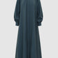 Noura Pleated Dress - Deep Teal