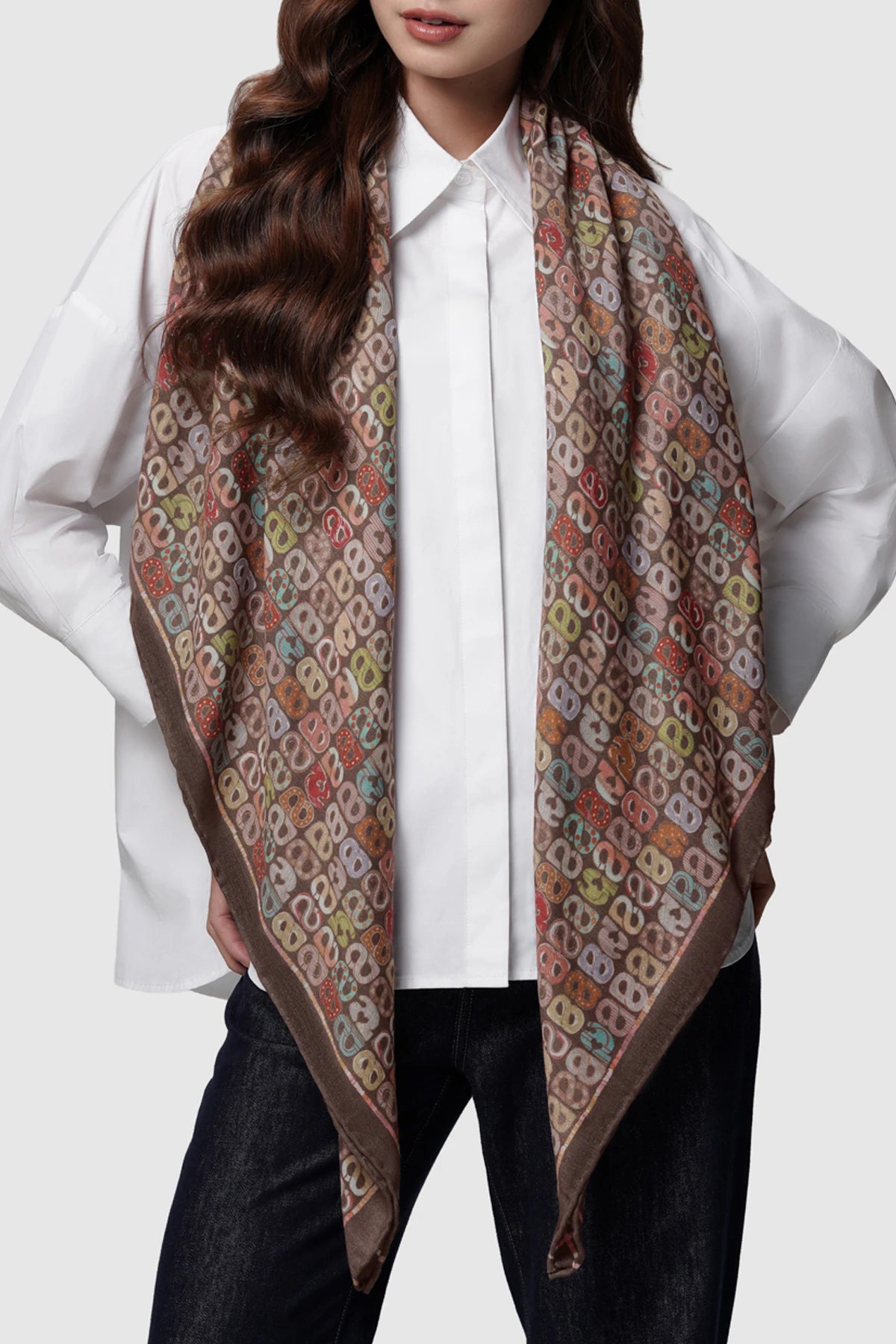 Nagita Wool Scarf - Chestnut