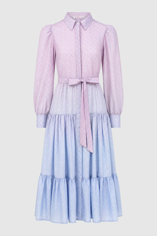 Tropical26 Shirt Dress - Pink/Blue