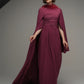 Bimu Drapery Dress - Raspberry