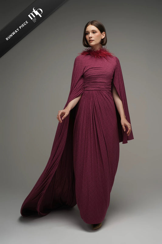 Bimu Drapery Dress - Raspberry