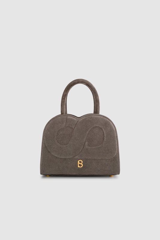 Joy Bag Small - Suede Leather - Taupe