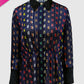 Nagita Silk Shirt - Navy
