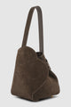 Britney Bag Small - Suede Leather - Dark Brown