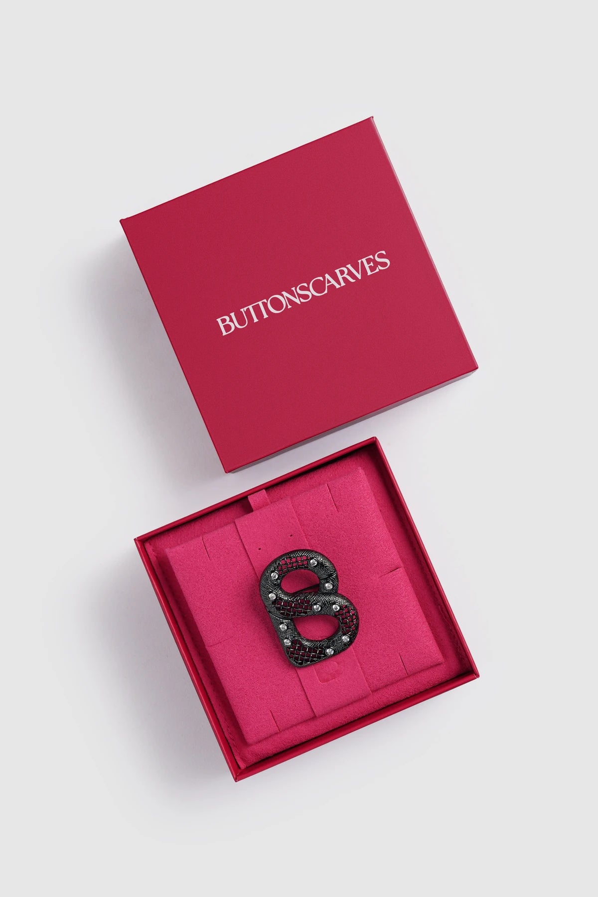Leona Brooch - Hematite