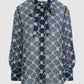 Beverly Pleated Shirt - Navy
