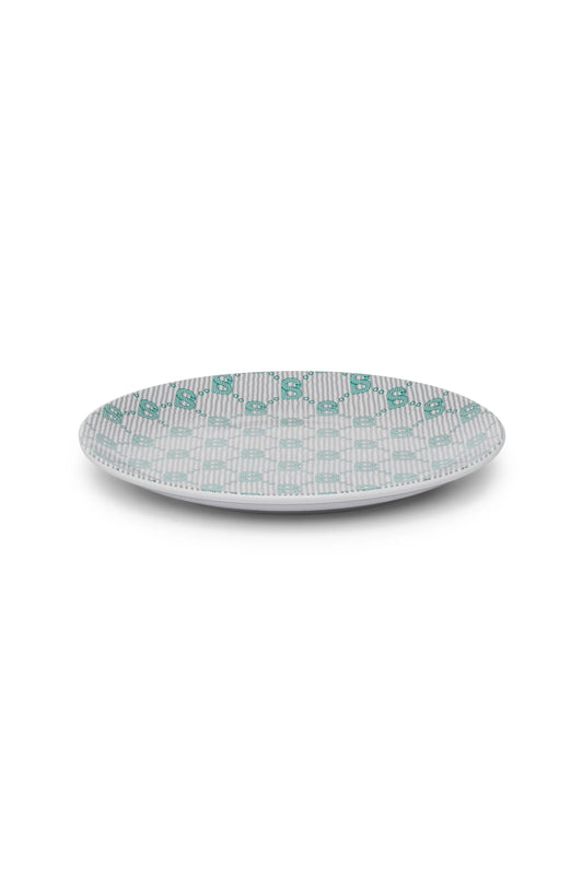 Beverly Monogram Salad Plate - Teal