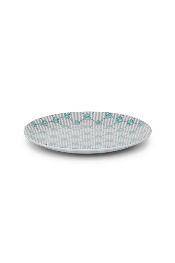 Beverly Monogram Salad Plate - Teal