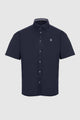 Signature Men Poplin Shirt Short Sleeve - Navy