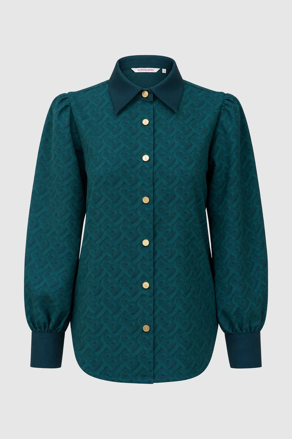 Tropical26 Puff Shirt - Deep Teal