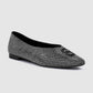 Glitz Flat Shoes - Silver
