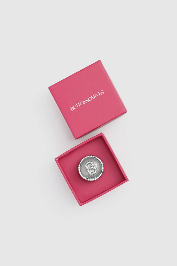 Liora Pin Brooch - Silver Clear