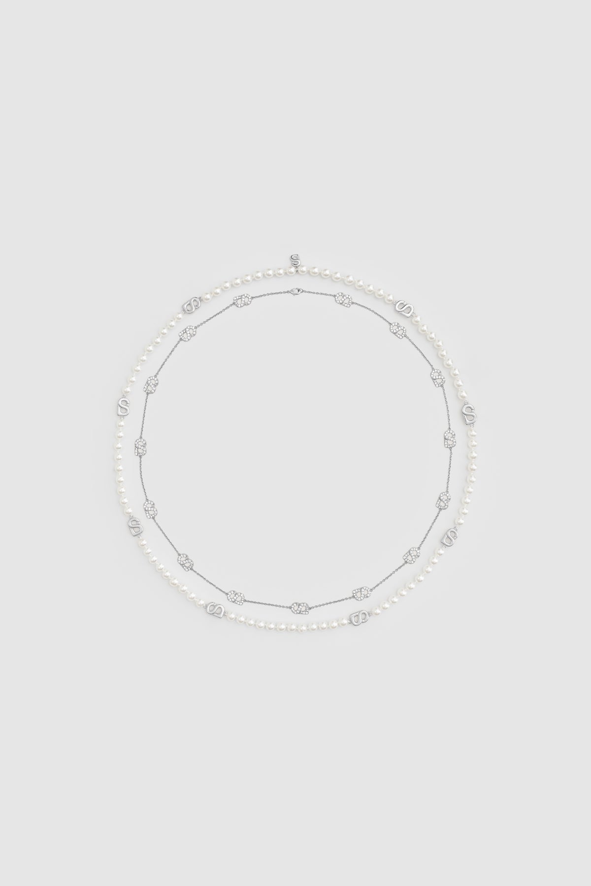 Luna Double Necklace - Silver