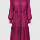 Tropical26 Ruffle Dress - Burgundy