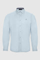 Signature Men Poplin Shirt Long Sleeve - Blue