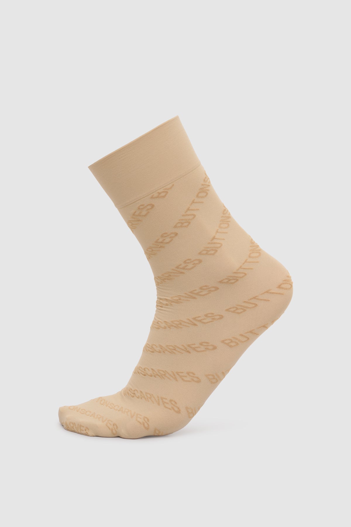 Typograph Nylon Socks - Beige