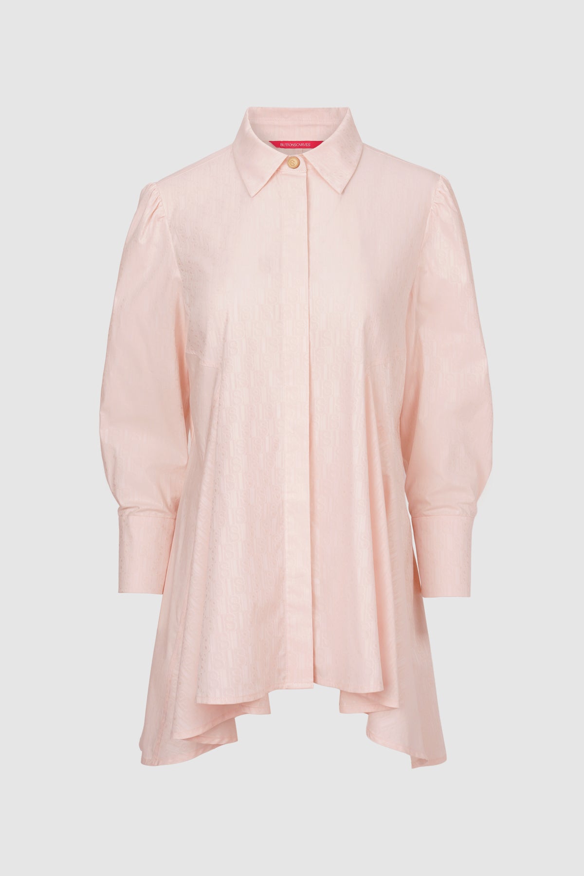 Leena Cotton Panelled Shirt - Pink