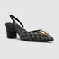Monogram Kylie Heels - Black