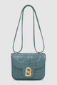 Alba Bag - Dusty Blue in Croco