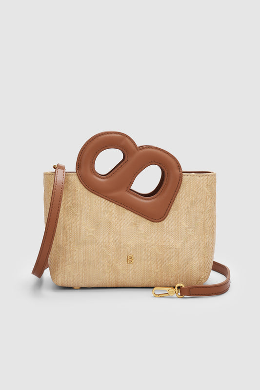 Nina Wicker Straw Bag - Brown