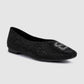 Glitz Flat Shoes - Black