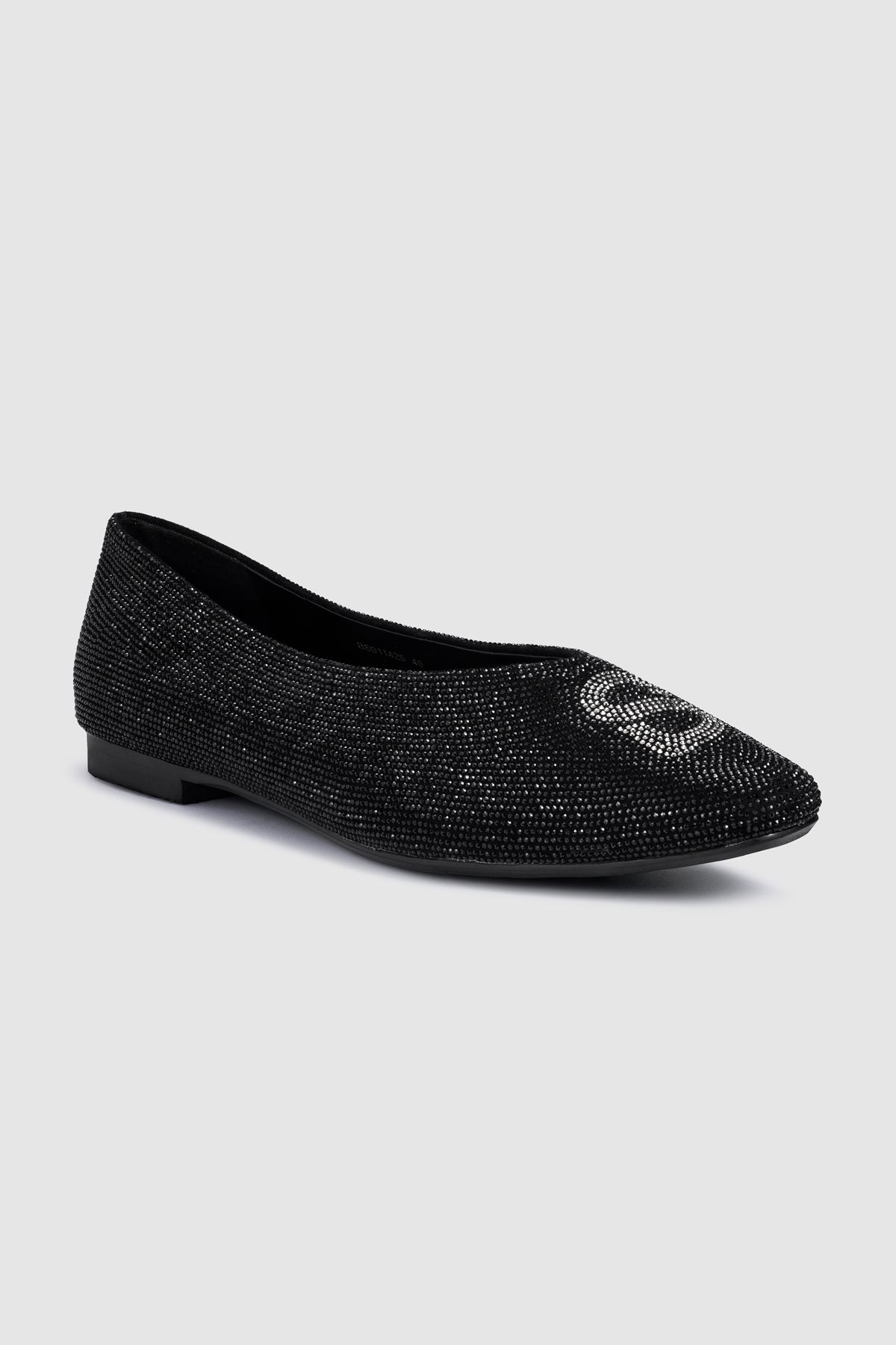 Glitz Flat Shoes - Black