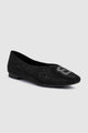 Glitz Flat Shoes - Black