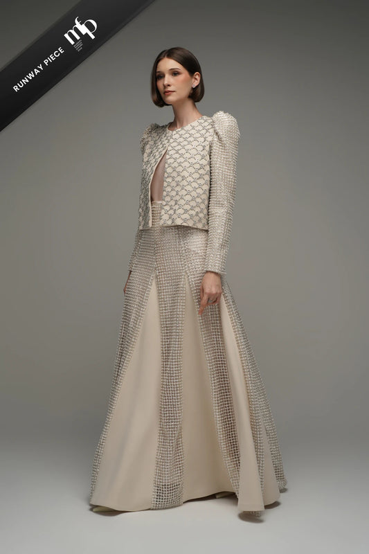 Beverly Beaded Set - Beige