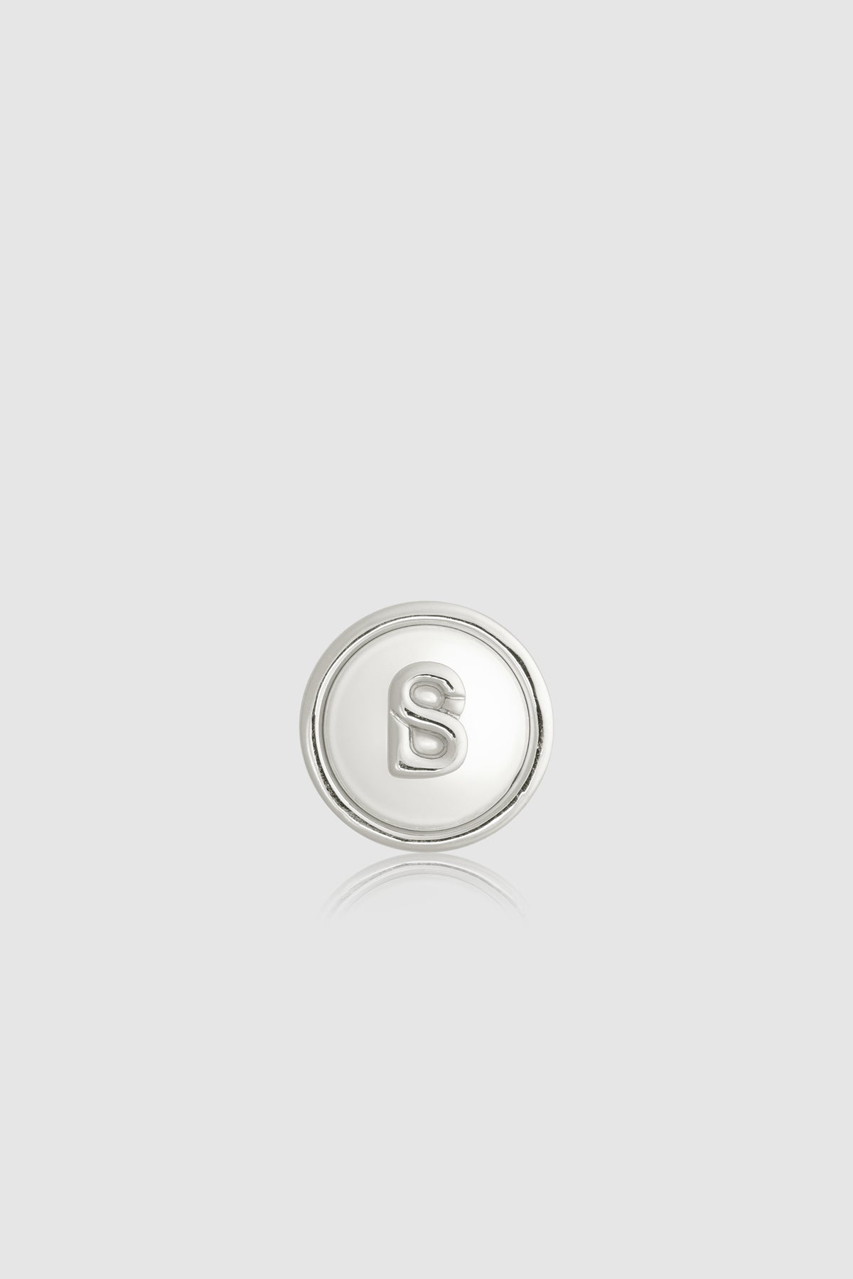 Petite Round Pearl Brooch - Silver
