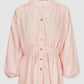 Leena Cotton Puff-Sleeve Shirt - Pink