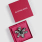 Crystal Orchid Brooch- Hematite