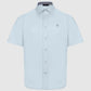 Signature Men Poplin Shirt Short Sleeve - Blue
