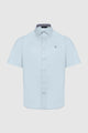 Signature Men Poplin Shirt Short Sleeve - Blue