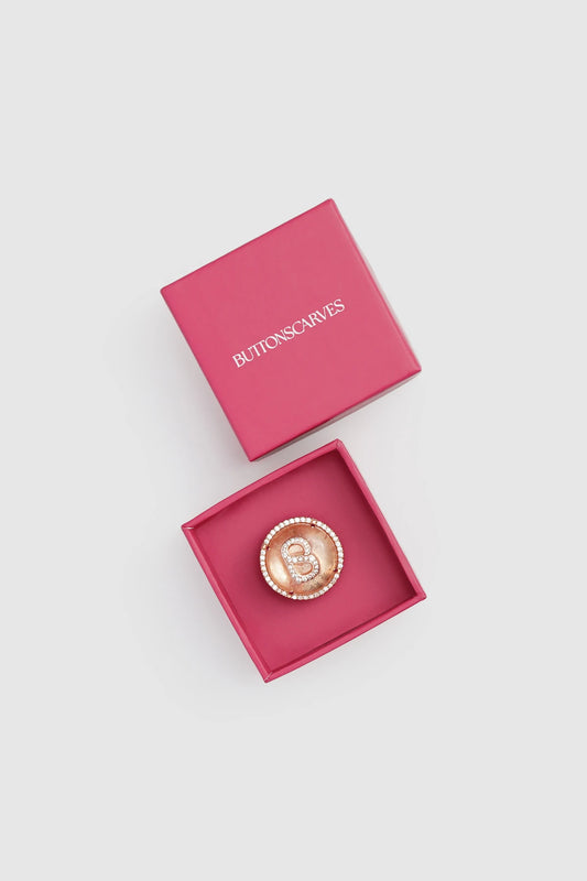 Liora Pin Brooch - Rose Clear Gold