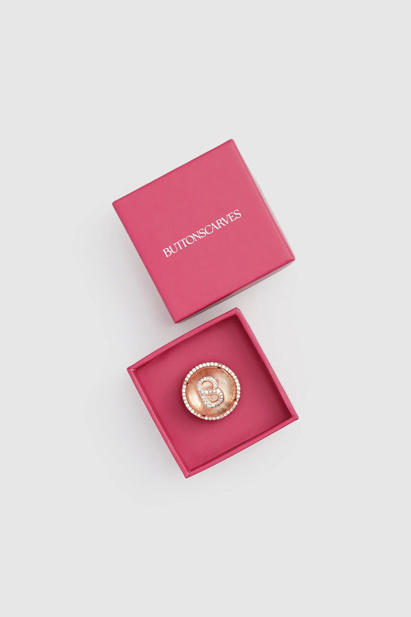 Liora Pin Brooch - Rose Clear Gold