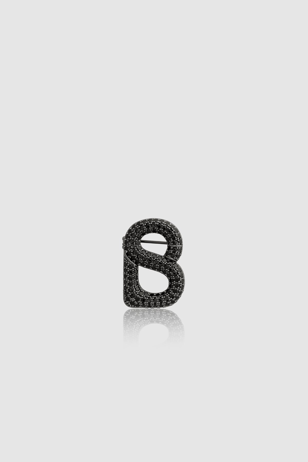 Petite Claire Brooch - Hematite