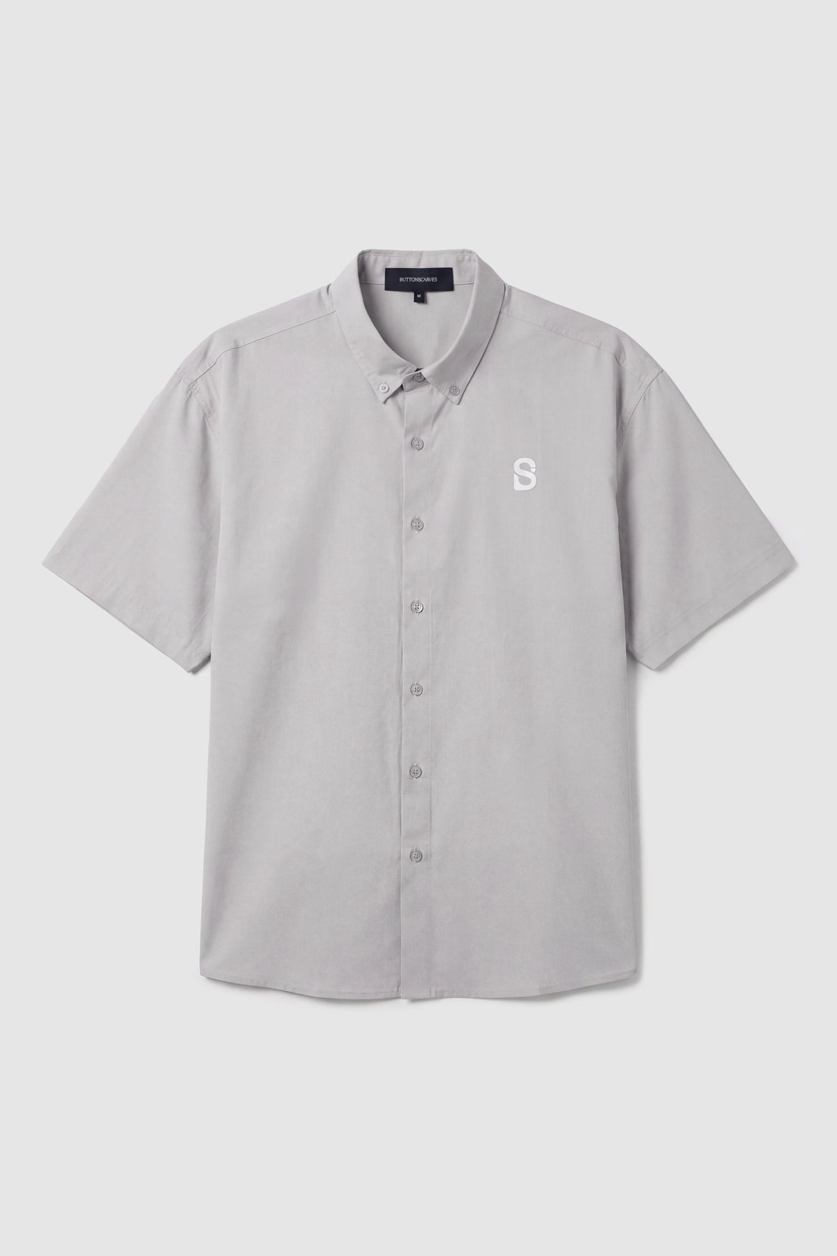 everyday men short sleeve shirt in grey by buttonscarves
