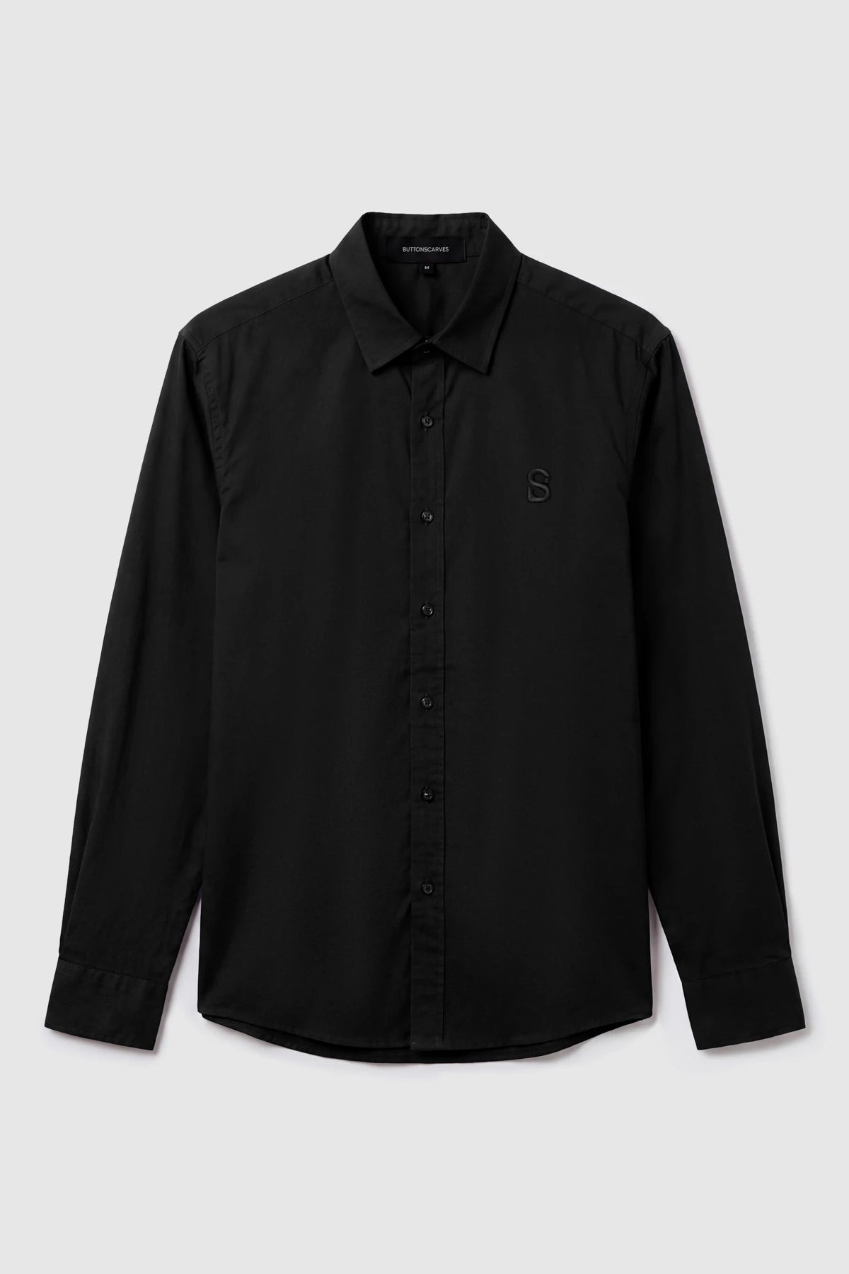 everyday men embroidery shirt in black by buttonscarves