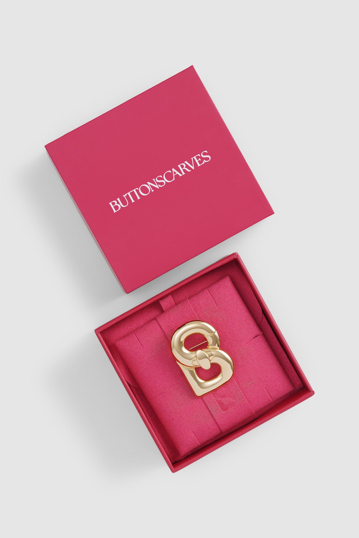 Alma Twist Brooch - Matte Gold