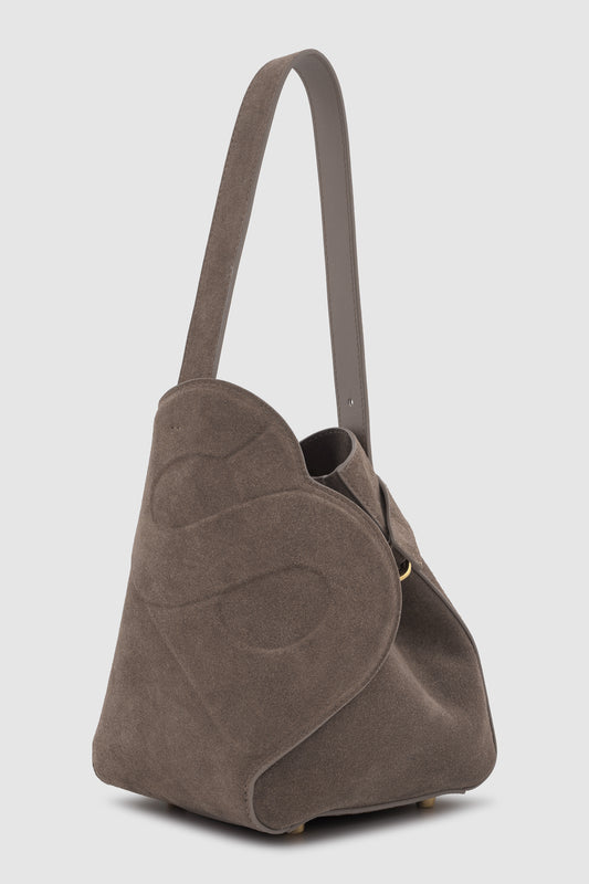 Britney Bag Small - Suede Leather - Taupe