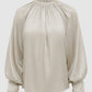 Elora Tapis Ruffle Blouse - Wheat