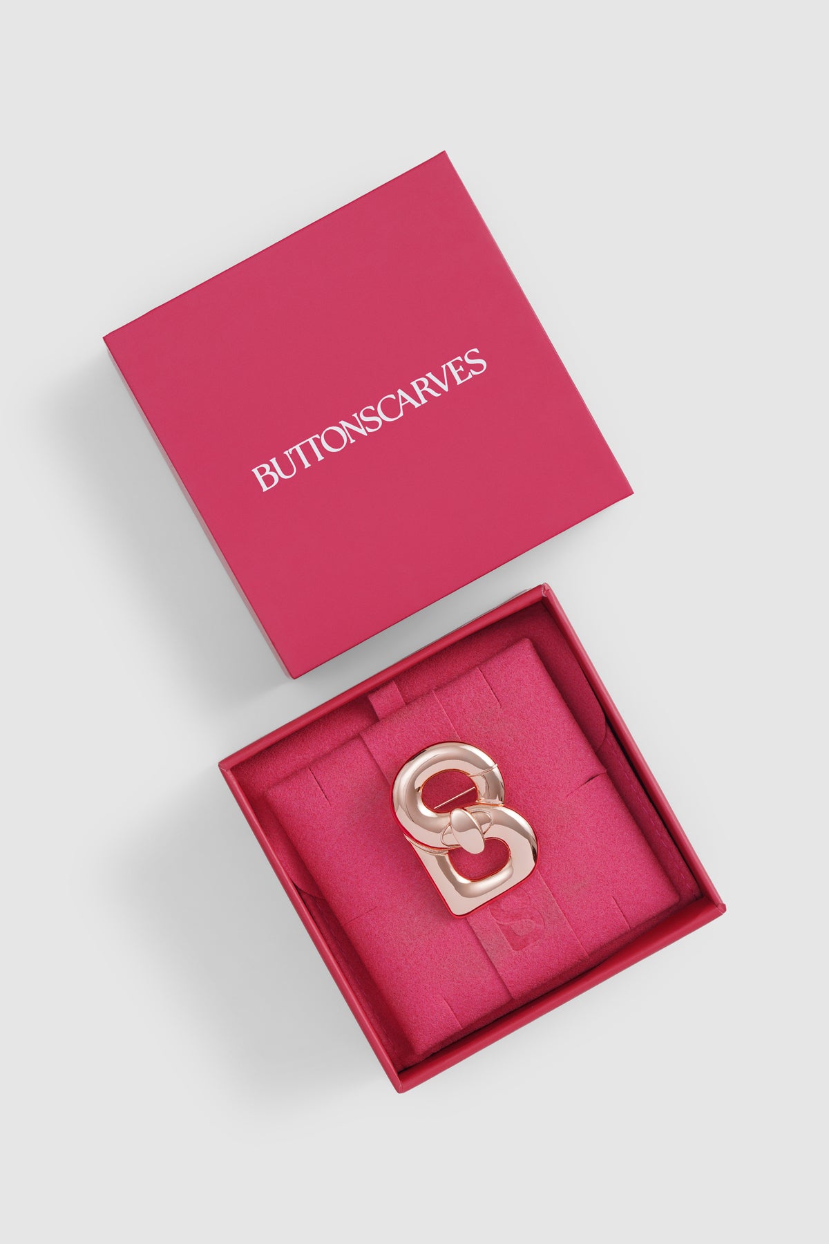 Alma Twist Brooch - Rose Gold