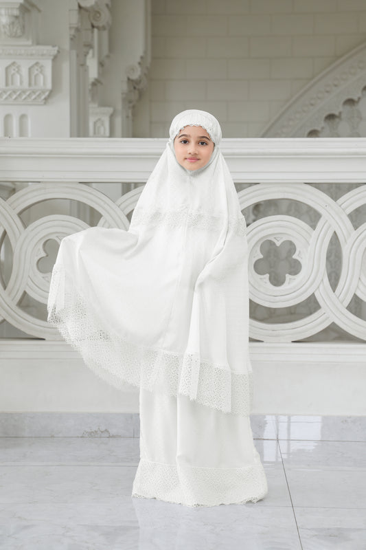 Safa Kids Prayer Robe - Broken White