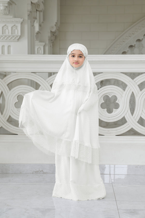 Safa Kids Prayer Robe - Broken White