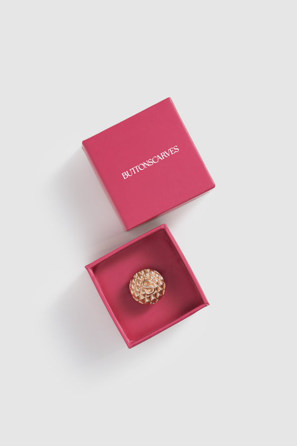 Sofia Round Pin Brooch - Rose Gold