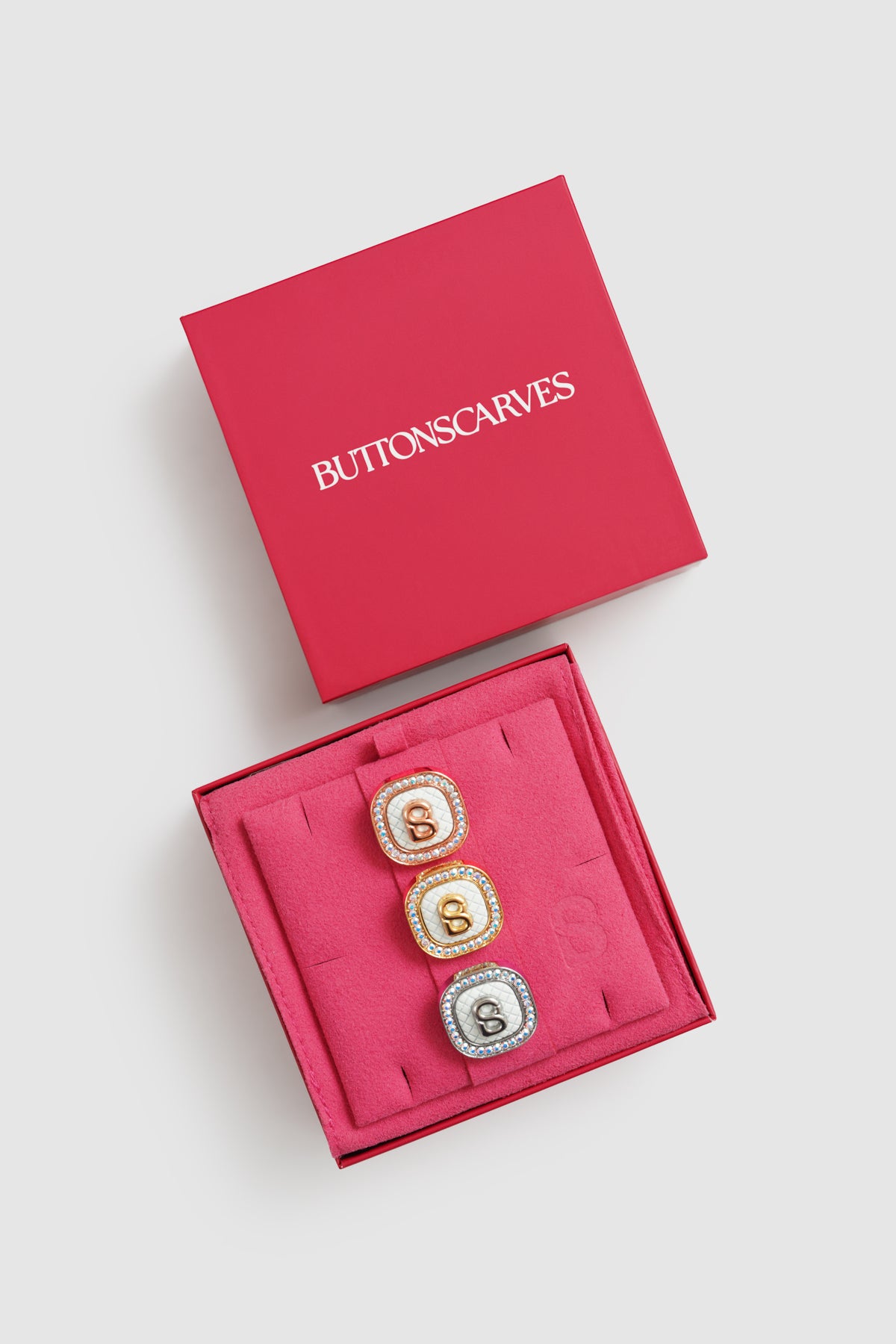 Square Pin Brooch Package - White