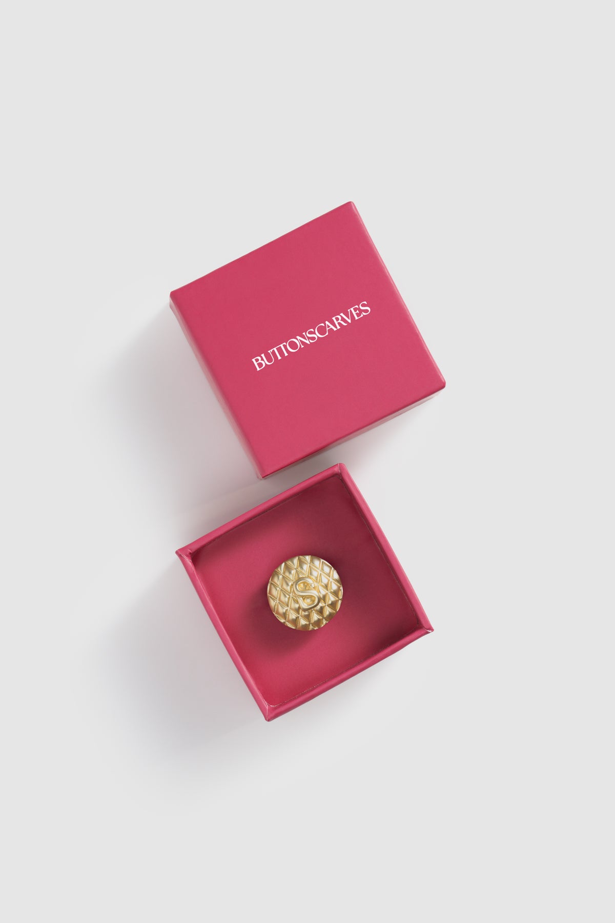 Sofia Round Pin Brooch - Matt Gold