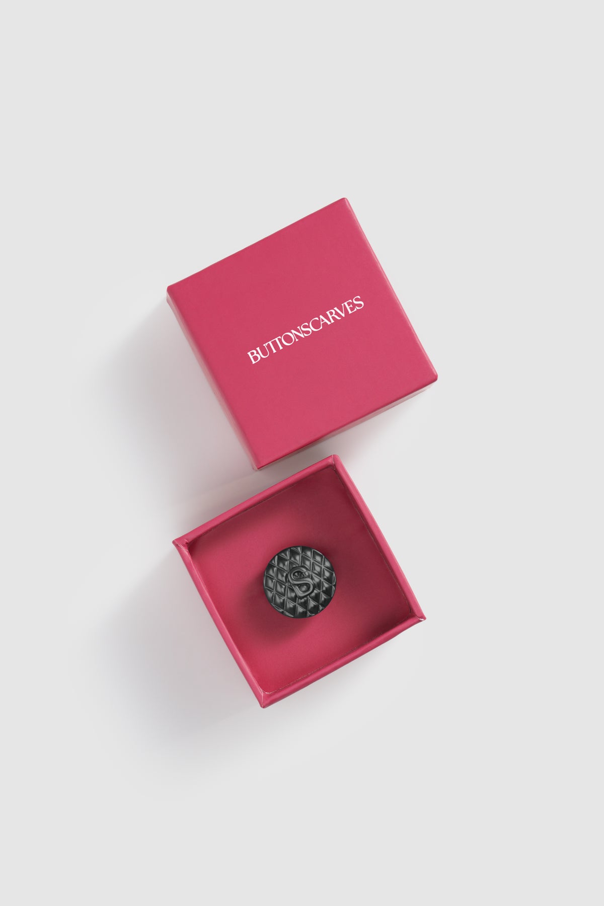 Sofia Round Pin Brooch - Hematite