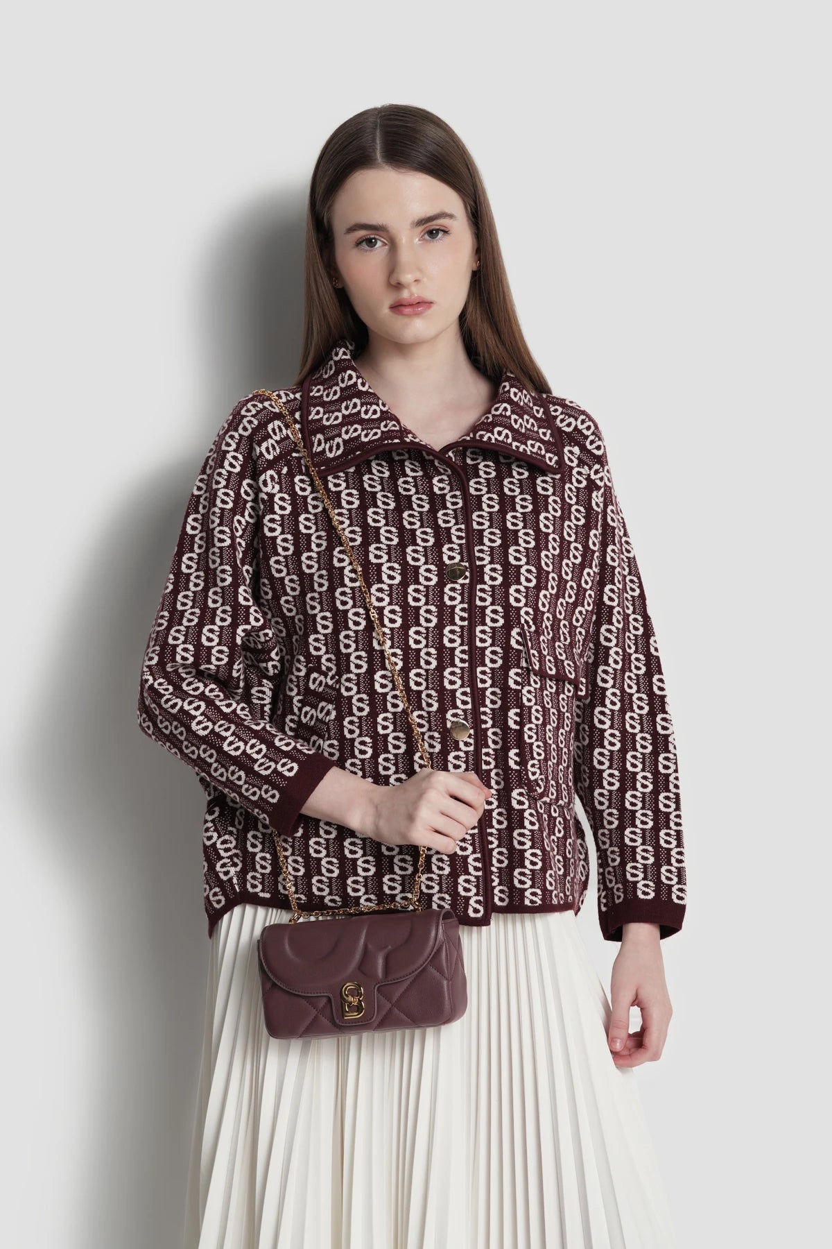 alana small bag in burgundy by buttonscarves carried as sling bag