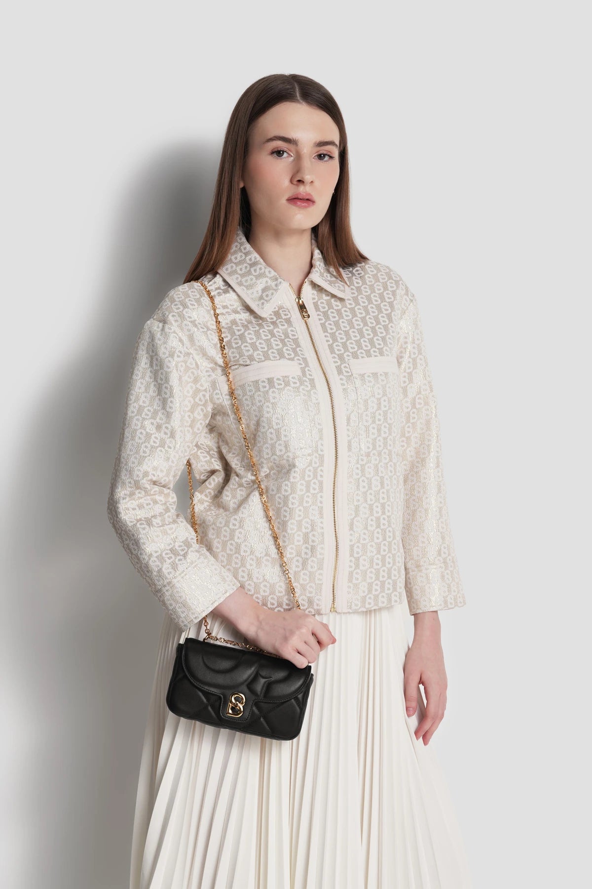 alana small bag in onyx by buttonscarves carried as sling bag